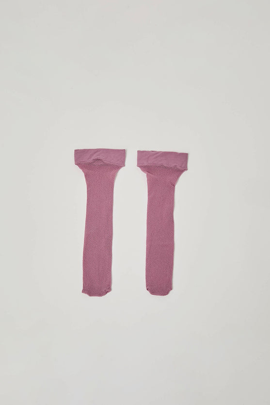 Maria La Rosa Net Ankle Socks in Rose