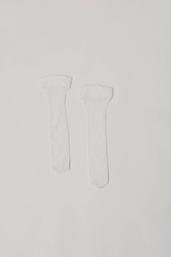 Maria La Rosa Net Ankle Socks in White