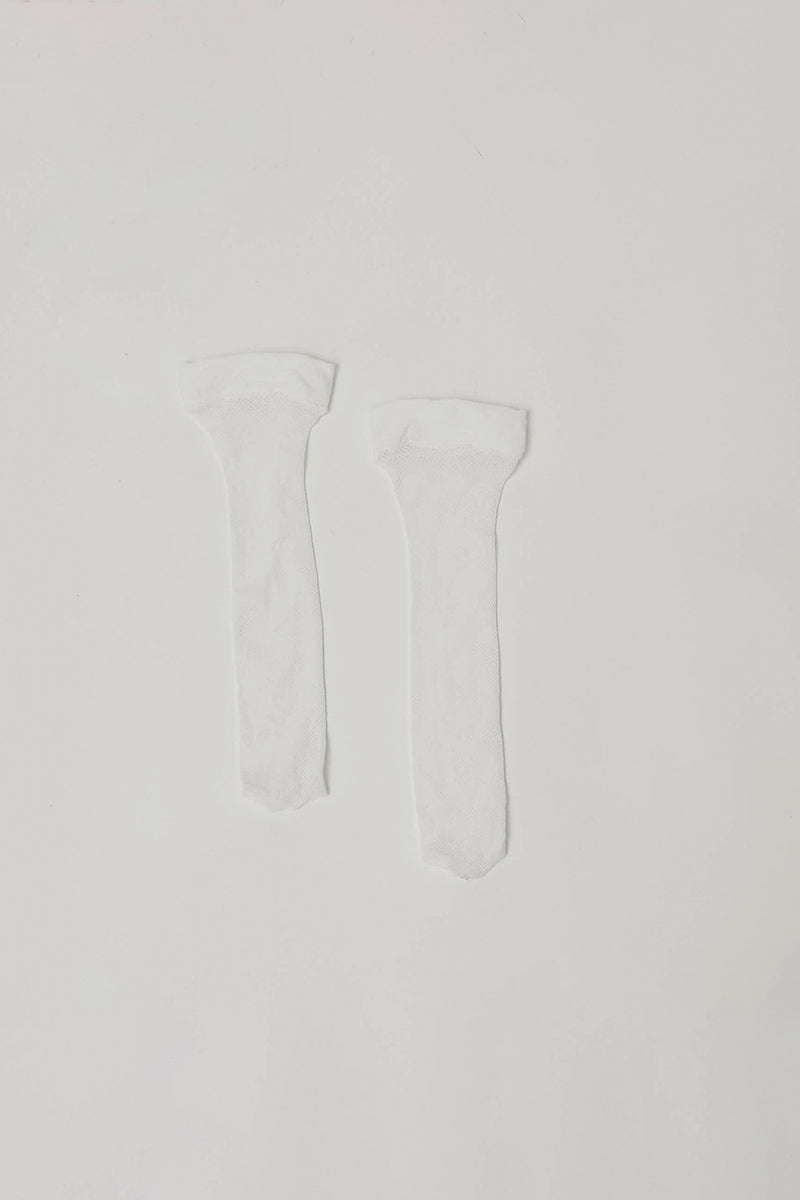 Maria La Rosa Net Ankle Socks in White