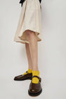 Maria La Rosa Ribbed Short Bio Cotton Socks in Limone