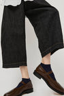 Maria La Rosa Ribbed Short Bio Cotton Socks in Navy