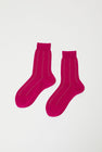 Maria La Rosa Stitch Stripe Socks in Magenta