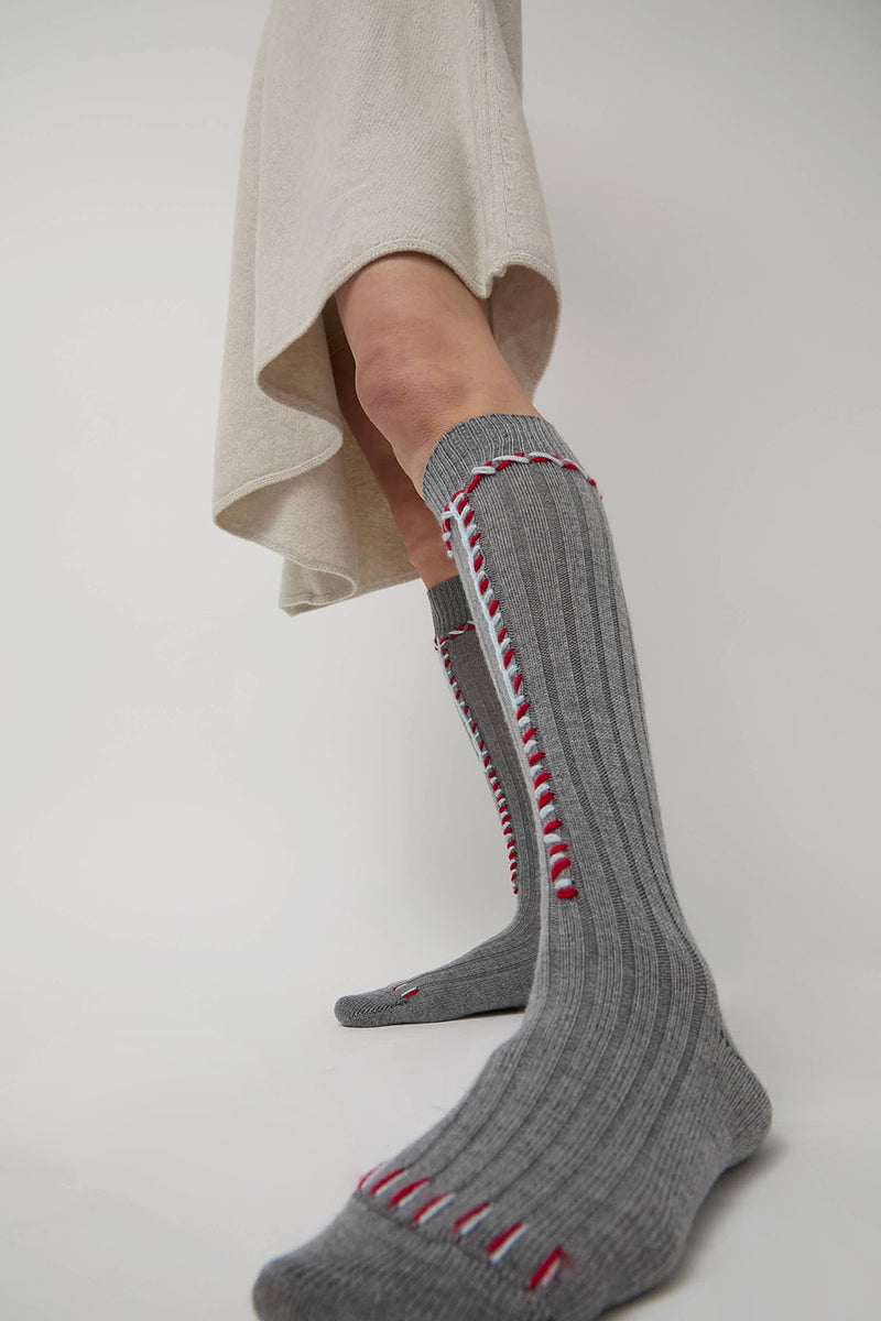 Maria La Rosa Tirol Socks in Grey