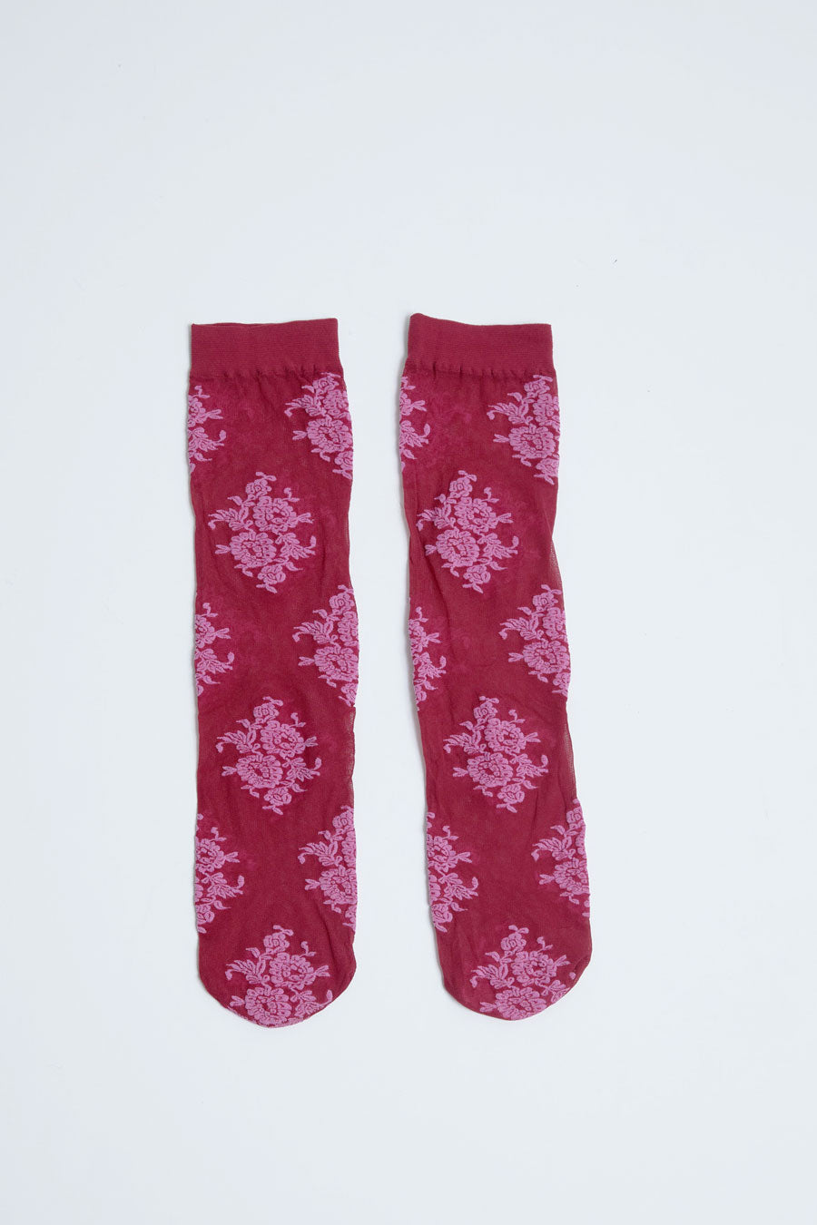 Maria La Rosa Word Knee High Socks in Bordeaux