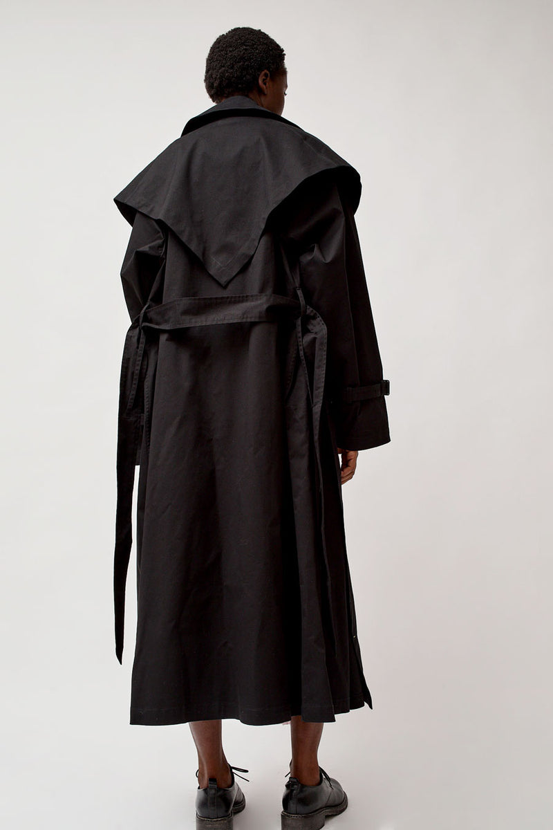 Marios Trench Coat in Black