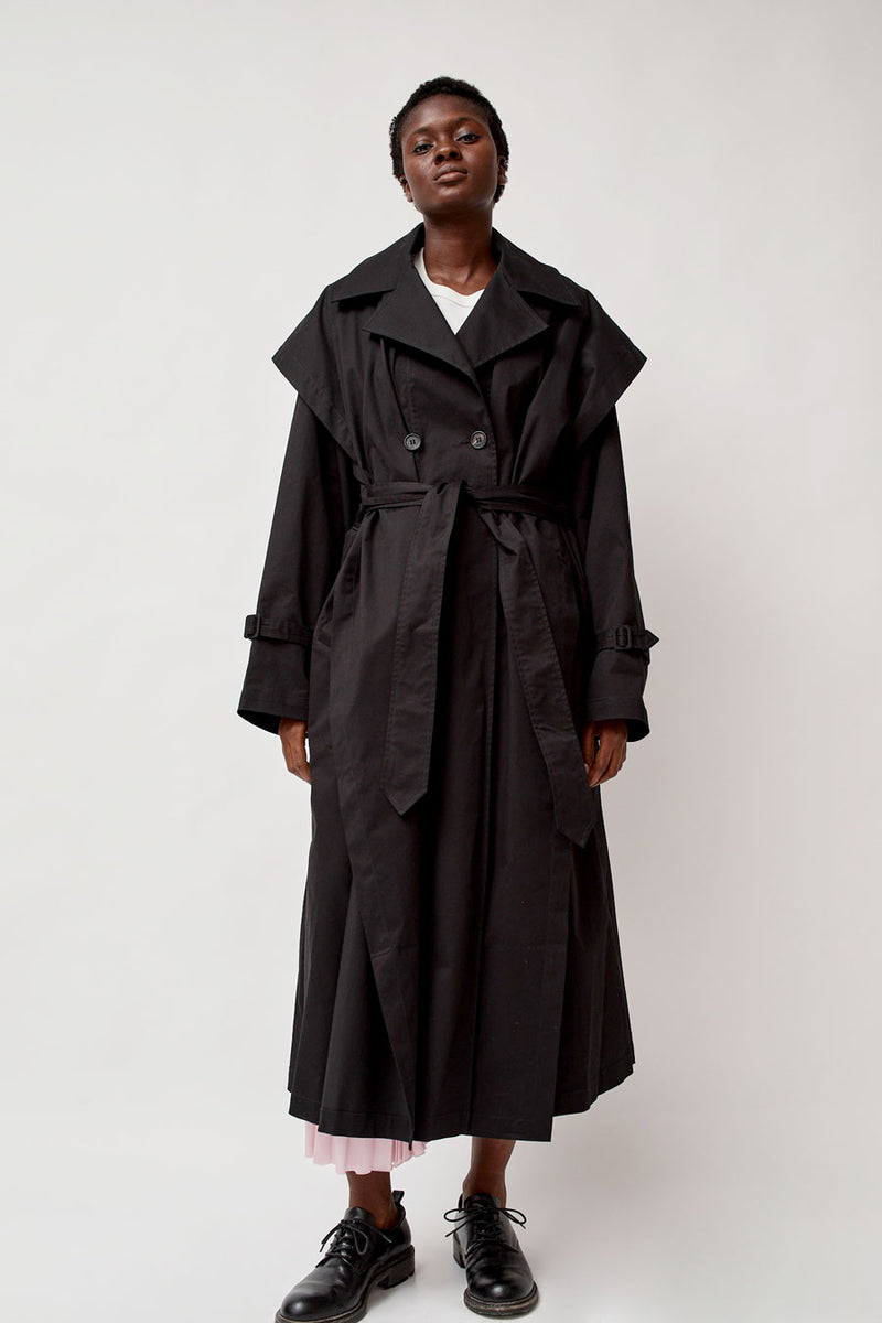 Marios Trench Coat in Black