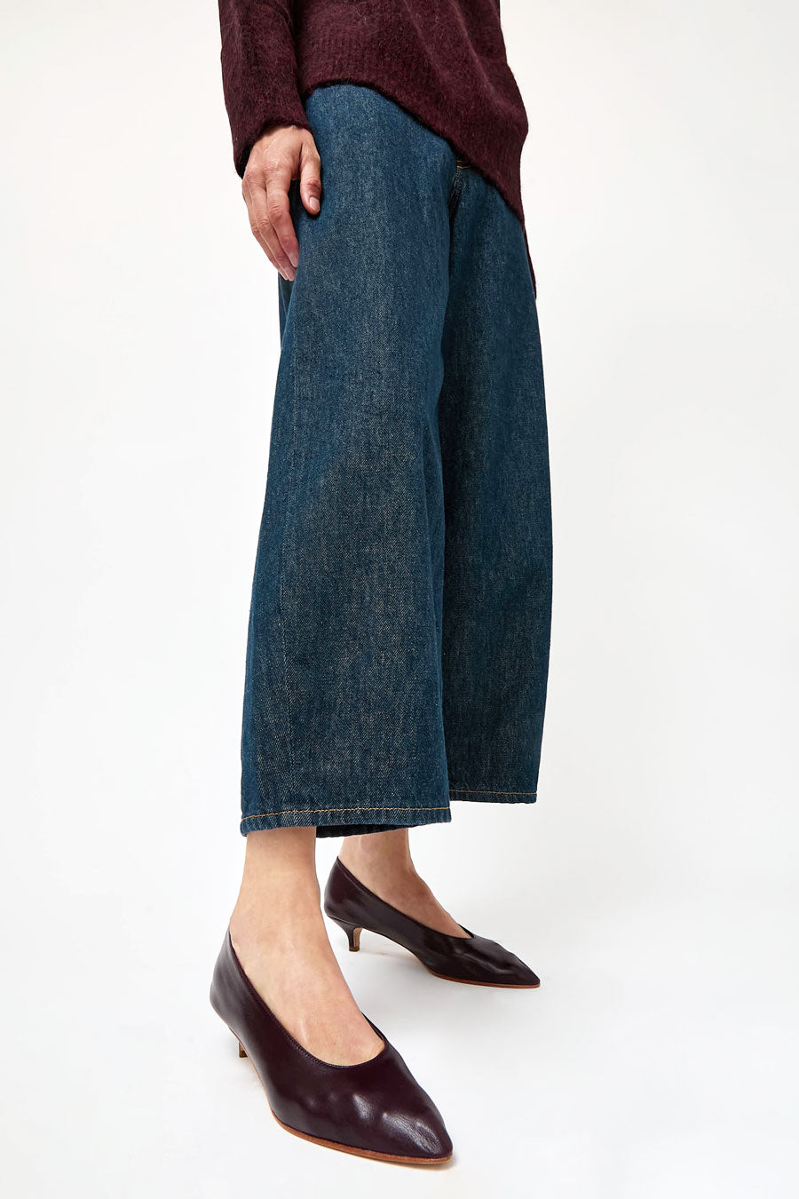 Martiniano After Party Pump in Oxblood