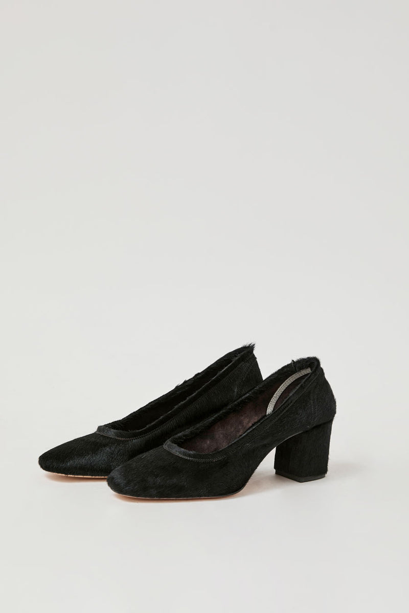 Maryam Nassir Zadeh Anaise Pump in Nero Ponyhair