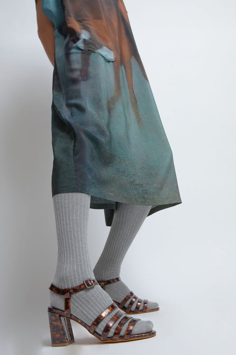 Maryam Nassir Zadeh Palma Sandal in True Tortoise Patent