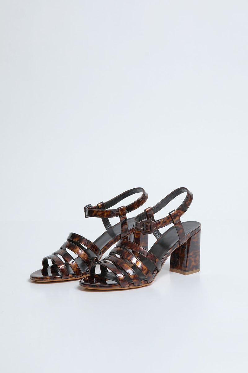 Maryam Nassir Zadeh Palma Sandal in True Tortoise Patent