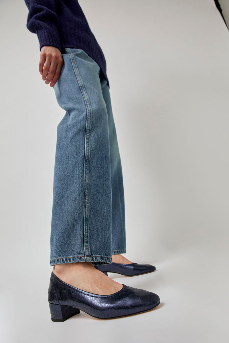 Maryam Nassir Zadeh Roberta Ballerina in Navy Blue