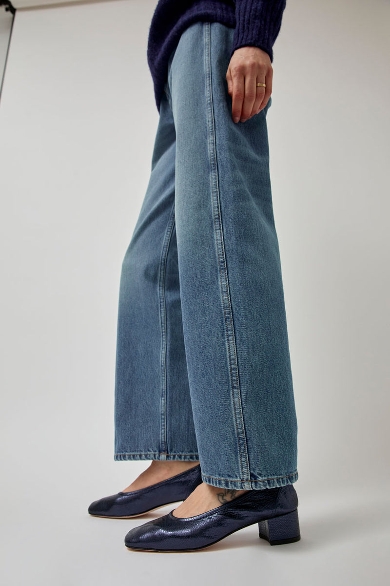 Maryam Nassir Zadeh Roberta Ballerina in Navy Blue