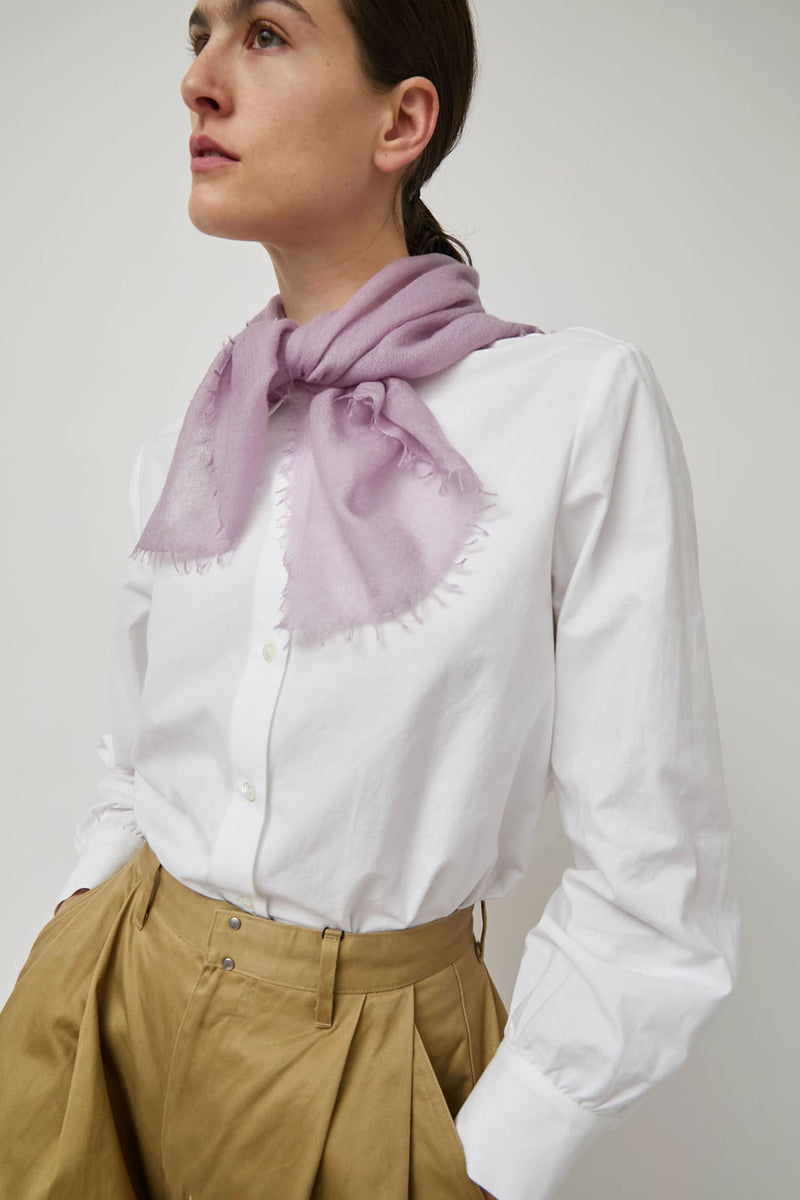 Meg Cohen Square Cashmere Whisper Scarf in Dusty Lilac