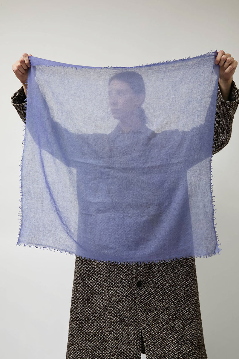Meg Cohen Square Whisper Scarf in New Blue