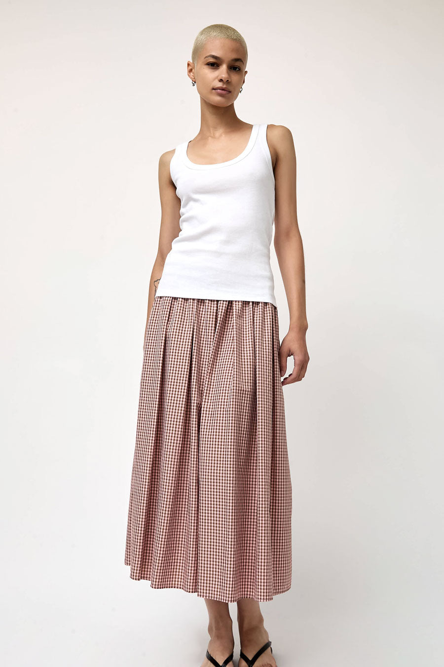No.6 Mel Skirt in Pink Gingham