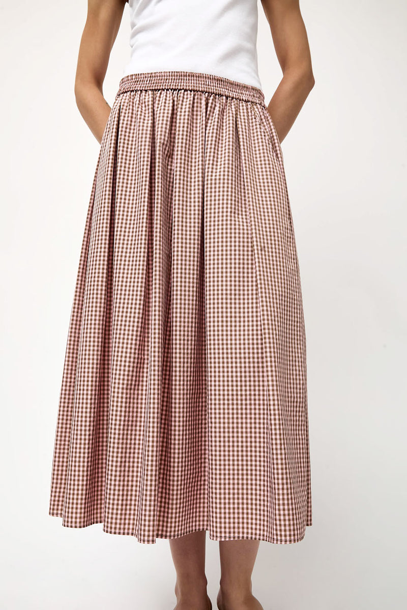 No.6 Mel Skirt in Pink Gingham