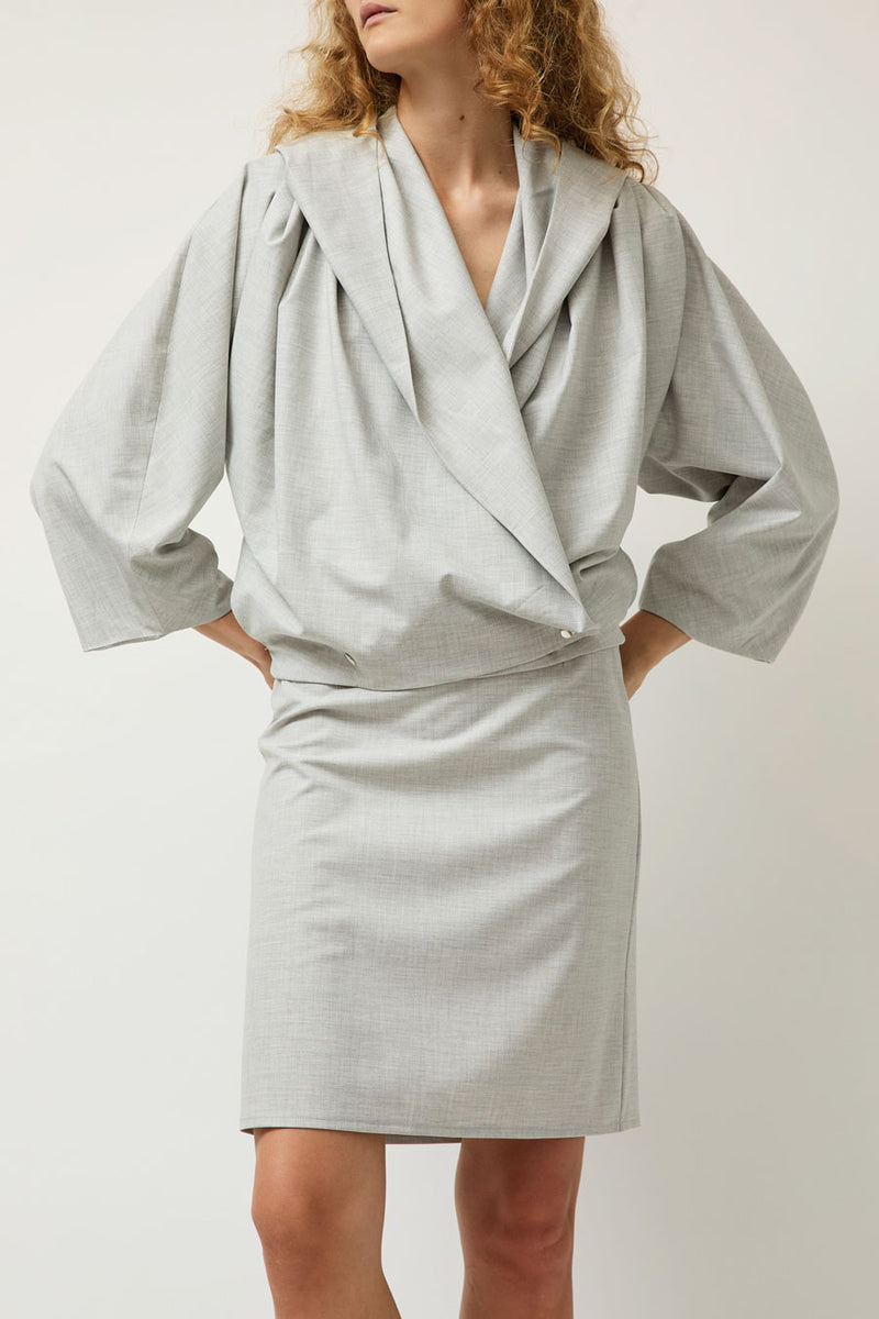 Michelle Del Rio Elena Skirt in Grey