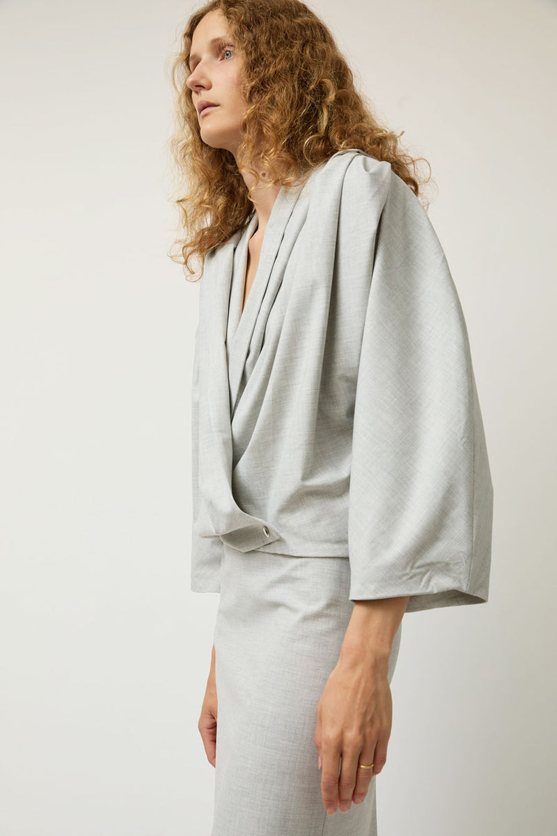 Michelle Del Rio Lobo Jacket in Grey