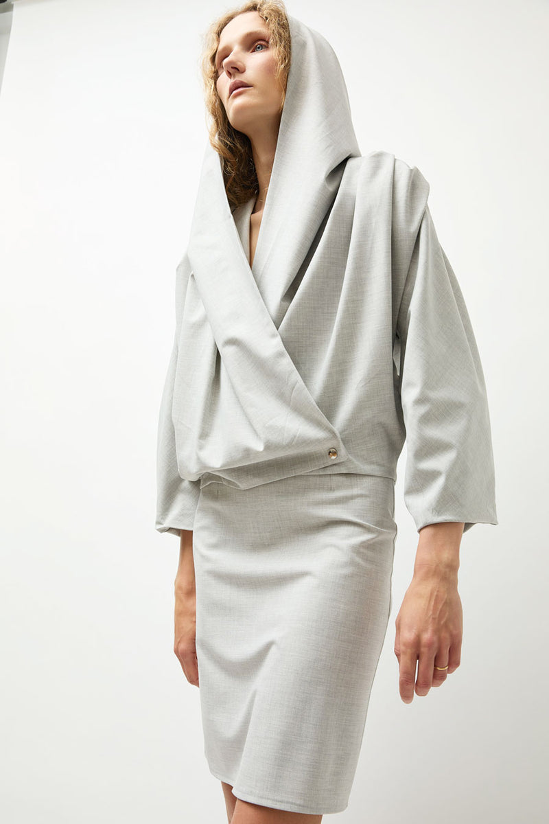 Michelle Del Rio Lobo Jacket in Grey
