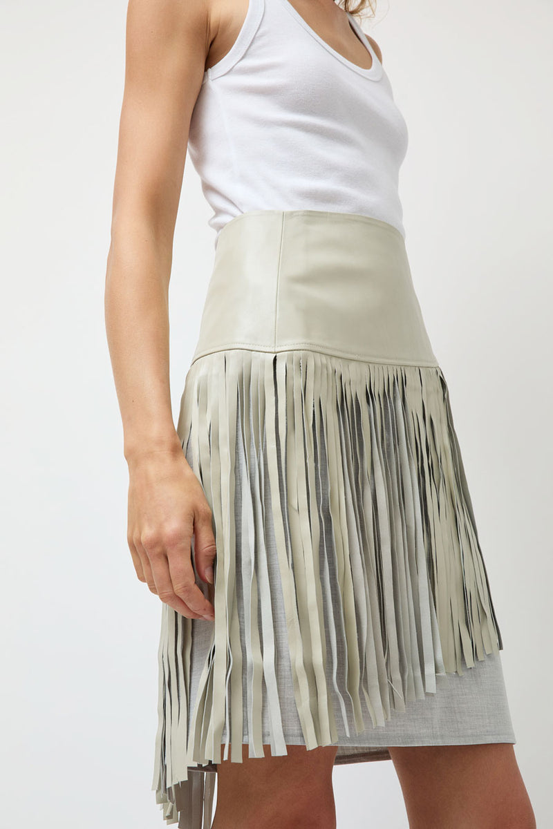 Michelle Del Rio Rio Leather Belt in Stone