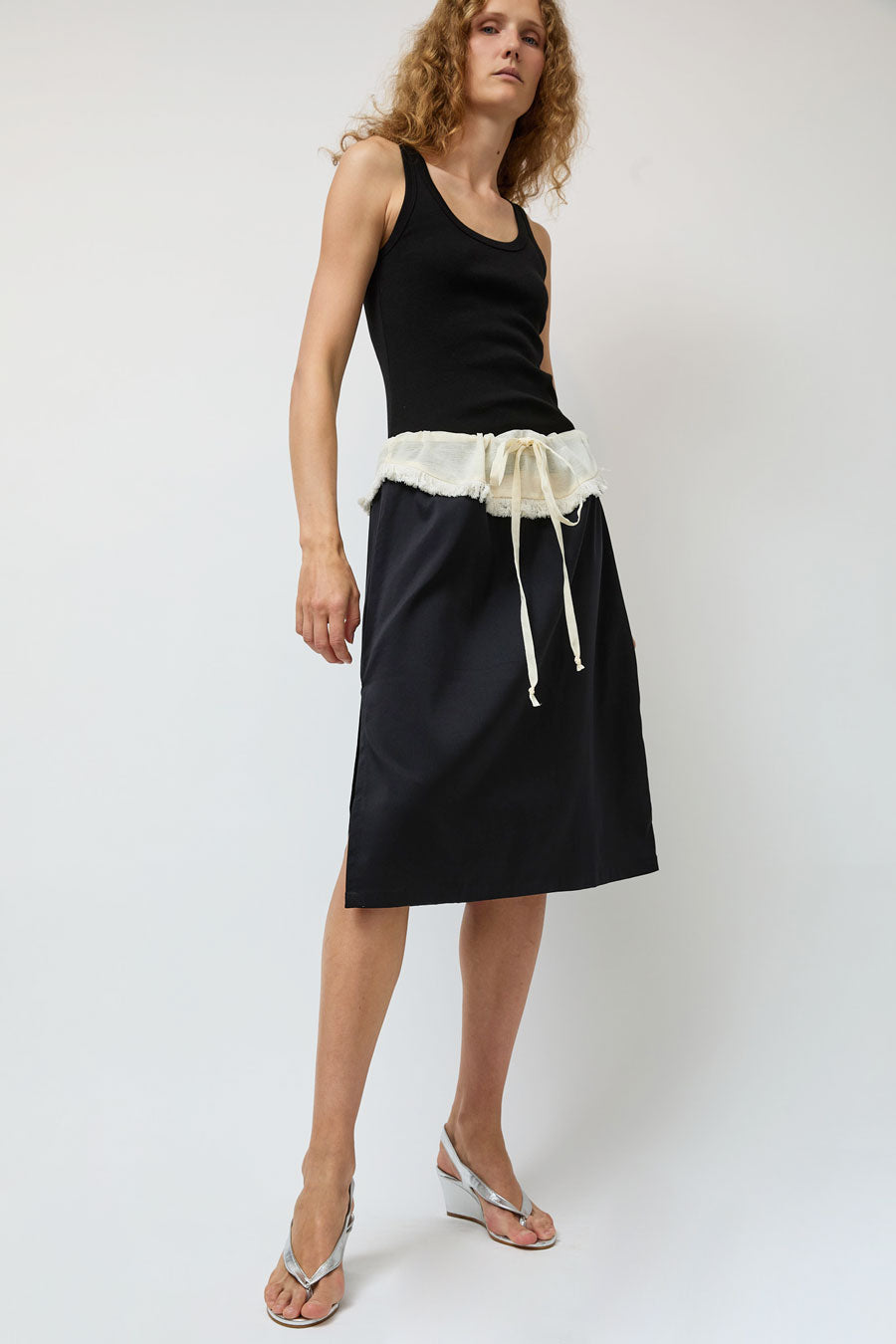Michelle Del Rio Soledad Skirt in Cream and Black