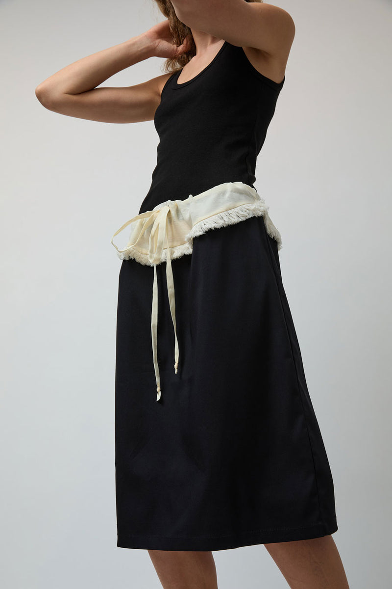 Michelle Del Rio Soledad Skirt in Cream and Black