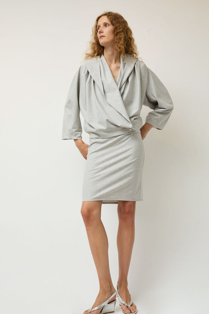 Michelle Del Rio Lobo Jacket in Grey