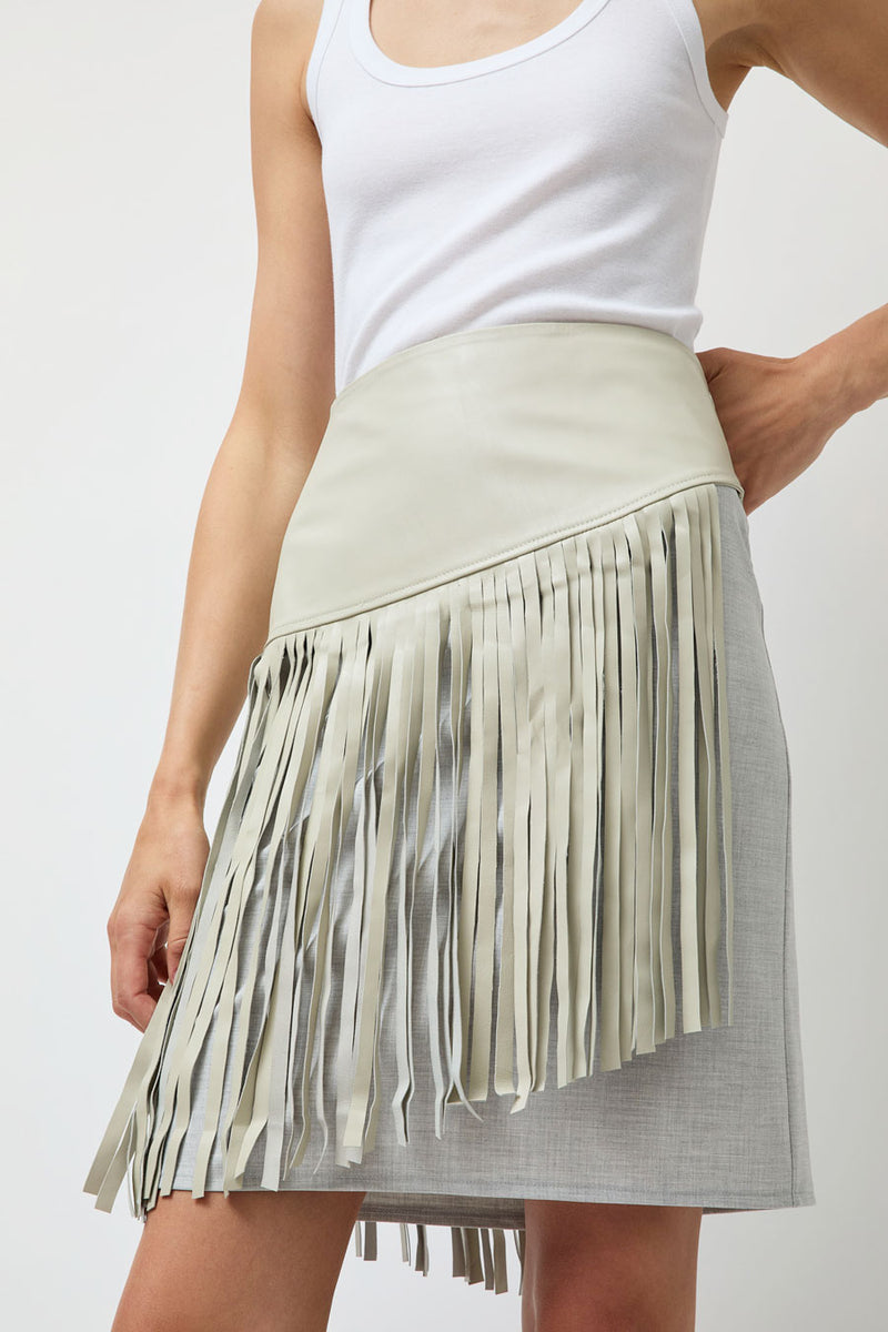 Michelle Del Rio Rio Leather Belt in Stone
