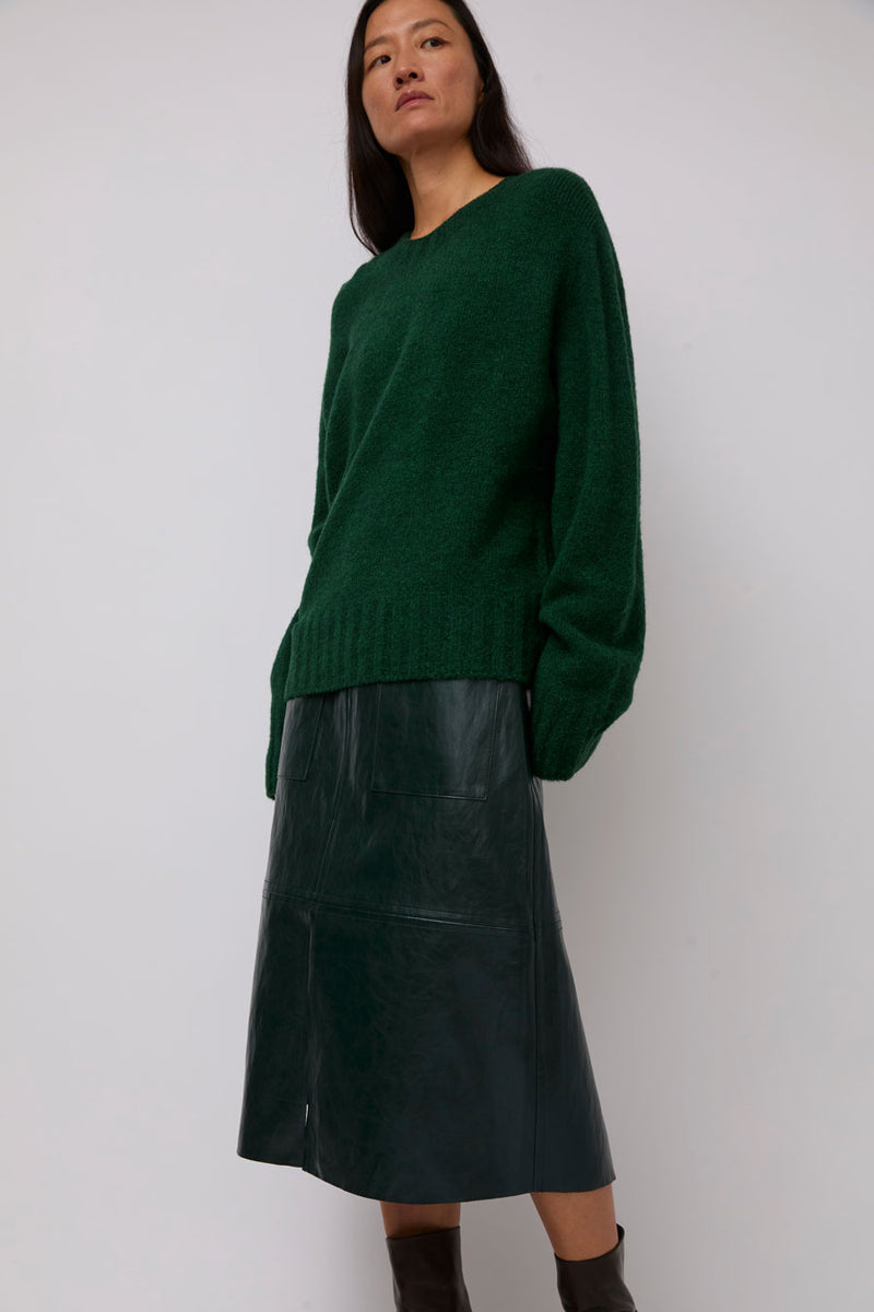 Mijeong Park Alpaca Blend Wholegarment Knit in Green