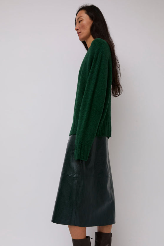 Mijeong Park Alpaca Blend Wholegarment Knit in Green