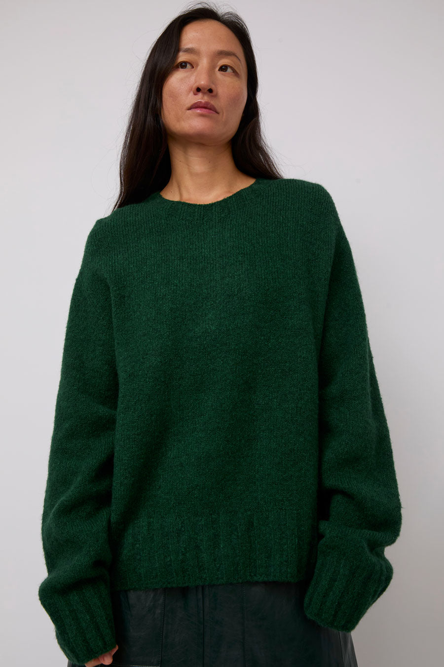 Mijeong Park Alpaca Blend Wholegarment Knit in Green
