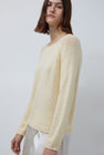 Mijeong Park Boat Neck Sweater in Light Yellow