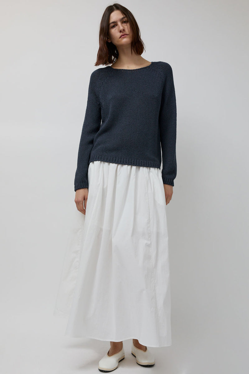 Mijeong Park Boat Neck Sweater in Navy