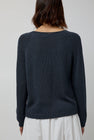 Mijeong Park Boat Neck Sweater in Navy