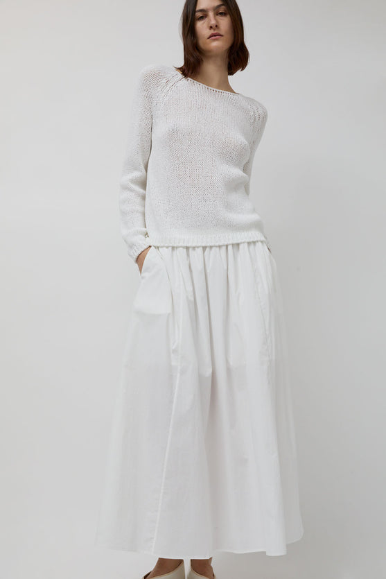 Mijeong Park Boat Neck Sweater in White