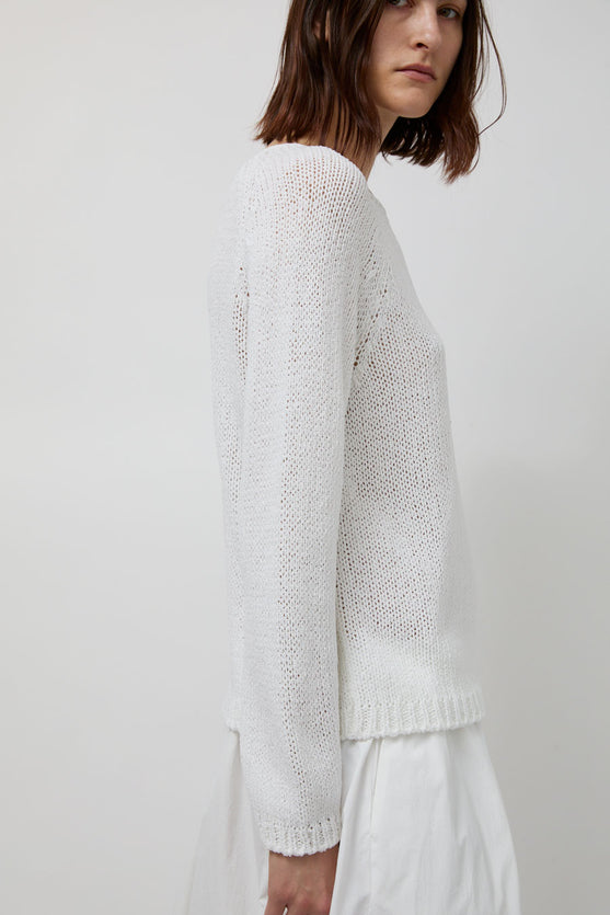 Mijeong Park Boat Neck Sweater in White