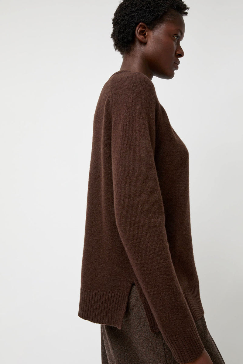 Mijeong Park Cashmere Blend Crewneck Knit in Brown