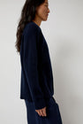 Mijeong Park Cashmere Blend Crewneck Knit in Navy