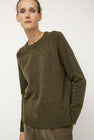 Mijeong Park Cashmere Blend Crewneck Knit in Olive