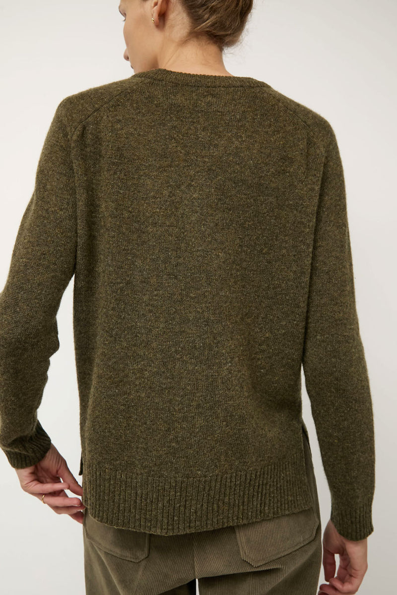 Mijeong Park Cashmere Blend Crewneck Knit in Olive
