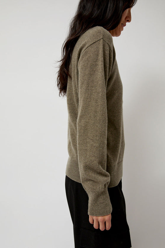 Mijeong Park Cashmere Blend Polo Sweater in Greige