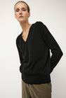 Mijeong Park Cashmere Blend V-Neck Knit in Black
