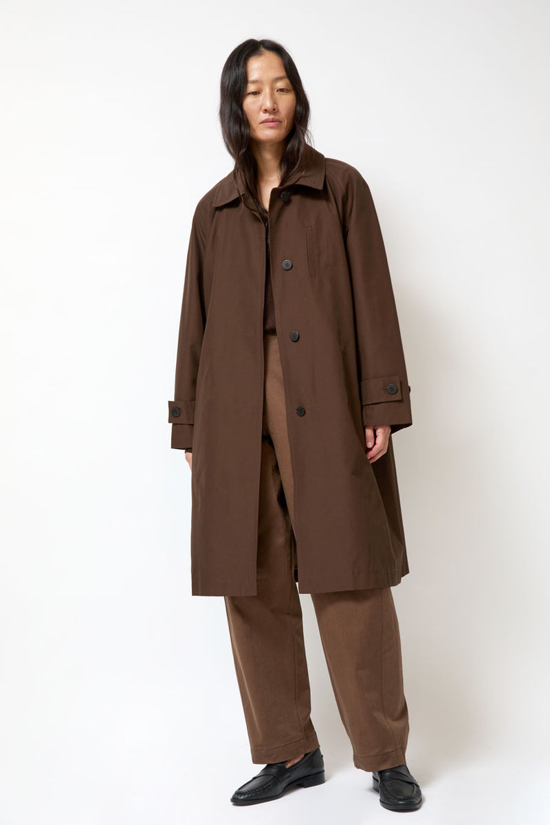 Mijeong Park Cotton Barrel-Leg Pants in Brown
