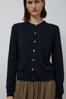 Mijeong Park Cotton Blend Cardigan in Navy