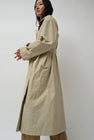 Mijeong Park Cotton Blend Long Trench in Stone