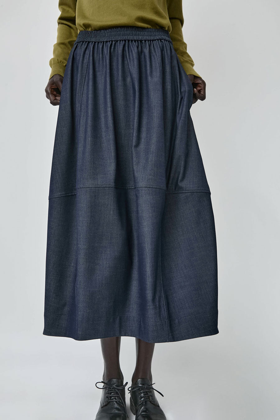 Mijeong Park Denim Balloon Skirt in Denim