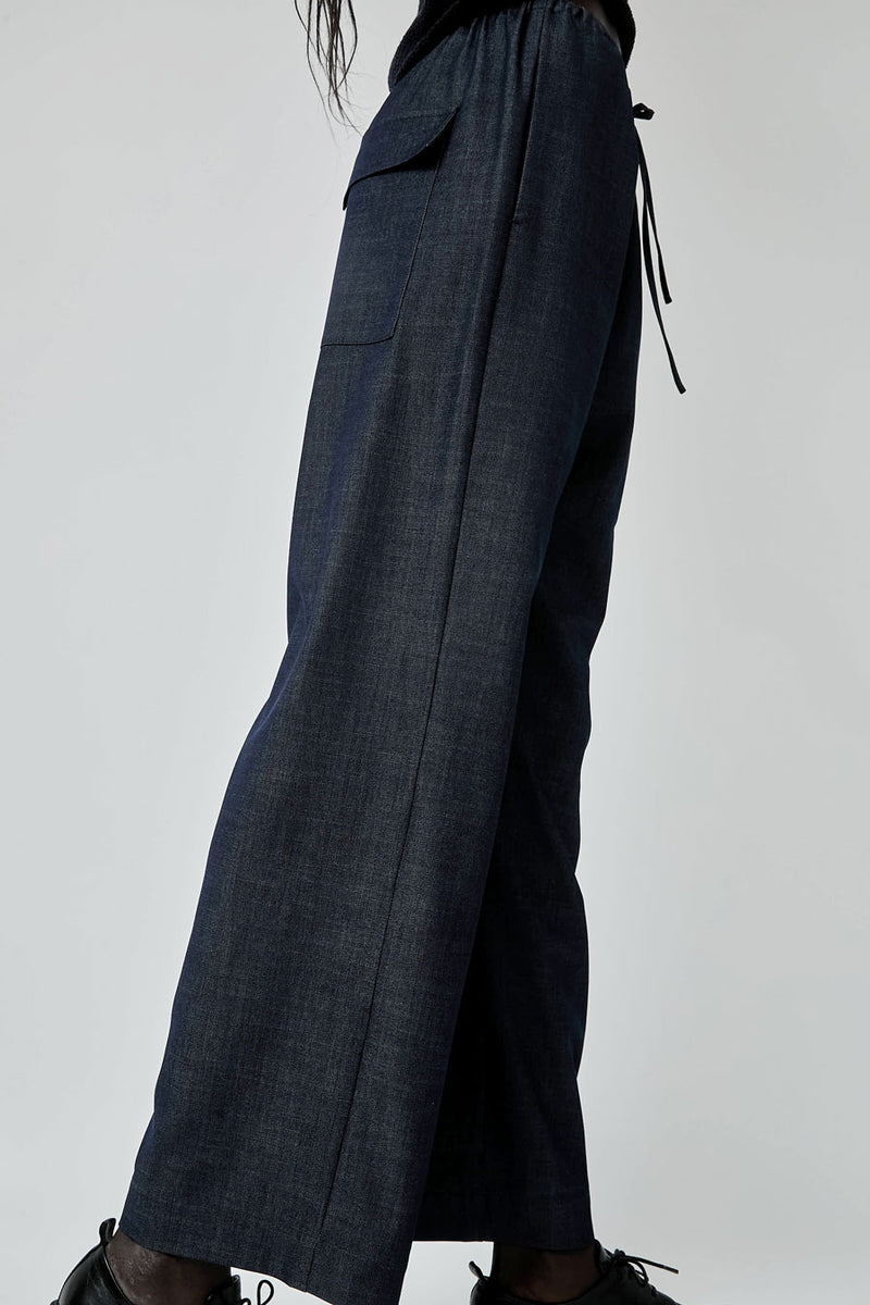Mijeong Park Denim Drawstring Pants in Denim