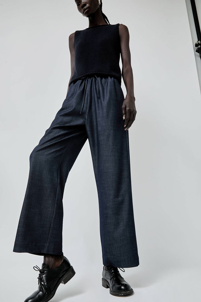 Mijeong Park Denim Drawstring Pants in Denim