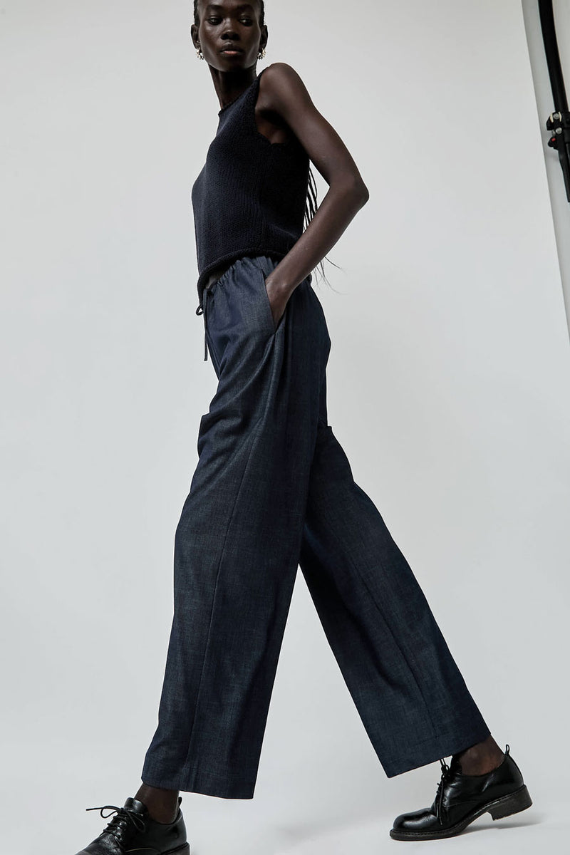 Mijeong Park Denim Drawstring Pants in Denim