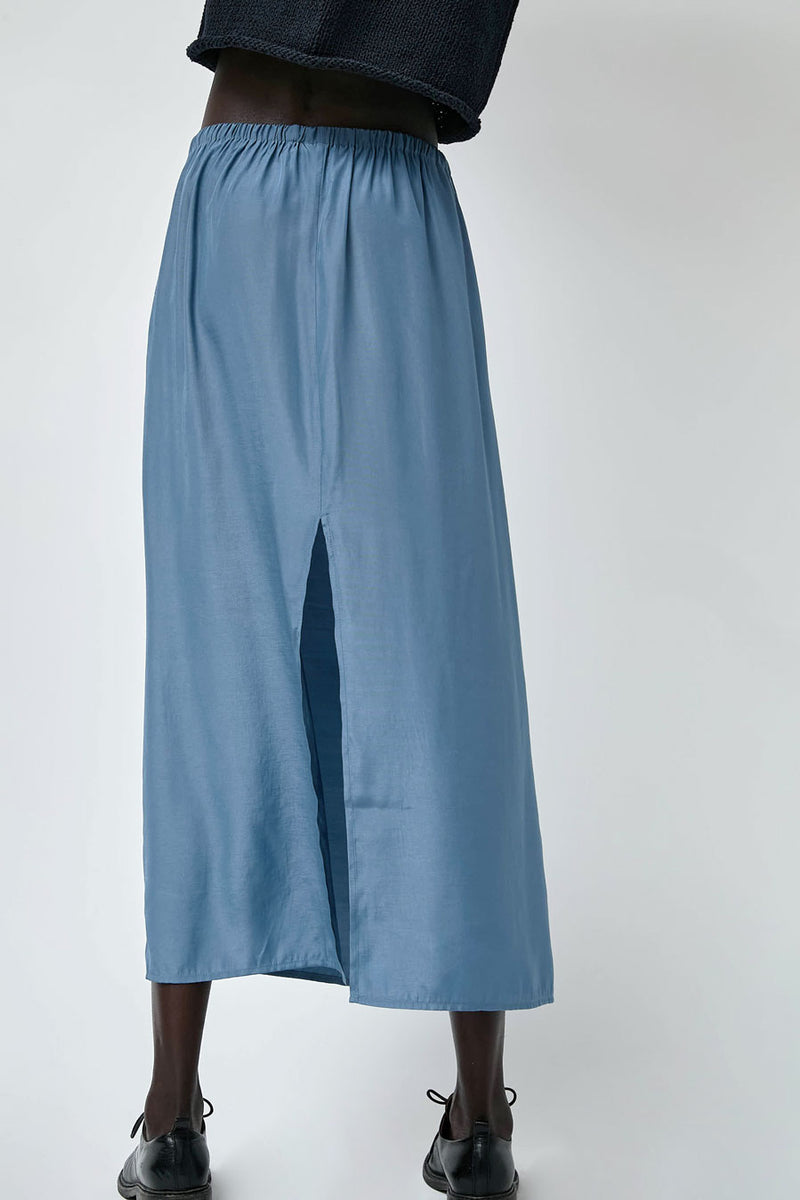 Mijeong Park Drawstring Midi Skirt in Blue